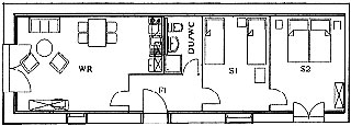 familienfreundliche Ferienwohnung 1 mit 2 Schlafzimmern