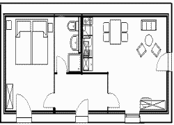 Fewo mit 1 Schlafzimmer und grosser Trerrasse (2+1)